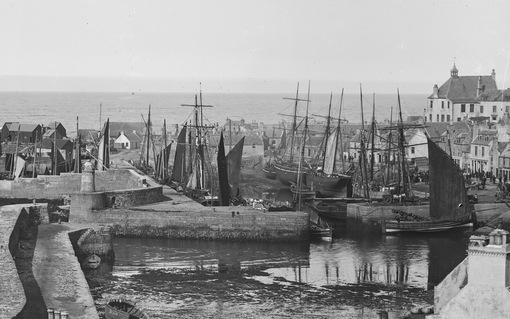 Black and White Photograph of Macduff Harbour