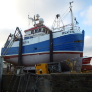 Photograph of boat at Macduff Shipyard