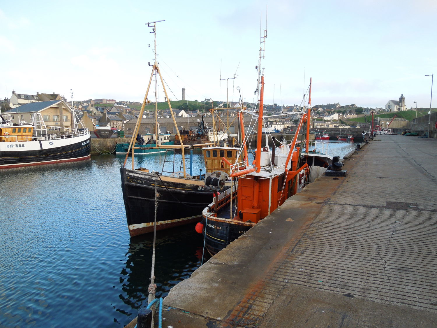 photograph of boats in Macduff Harbour