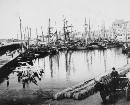 Black and White photograph of Macduff Harbour