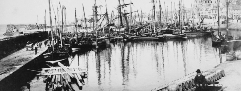 Black and White photograph of Macduff Harbour