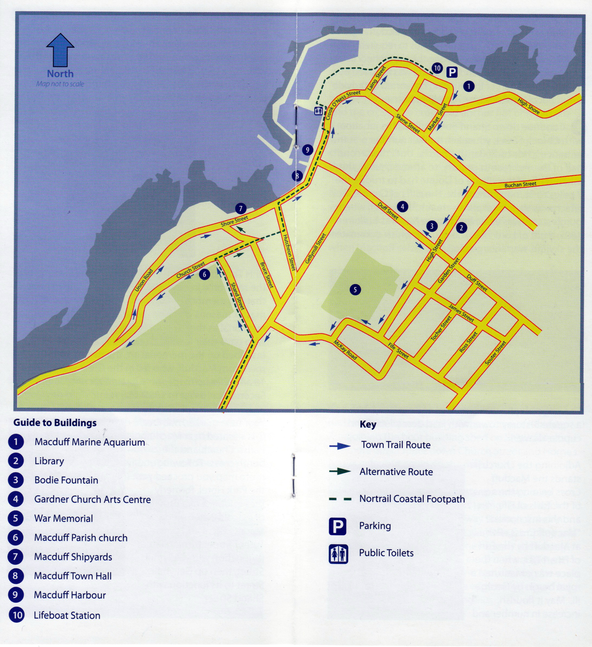 Scan of Macduff walking tour Map