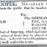 Advert for Isaac Cooper fiddler