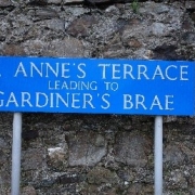 The street sign for St Anne's Terrace in Banff