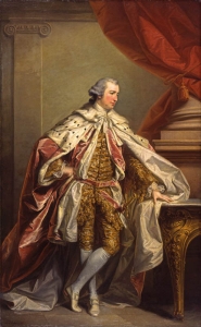 Colour photo of James Duff dressed in his road cloak and fur.