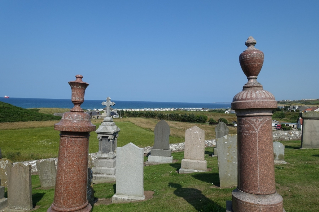 View of the Moray Firth from Boyndie Churchyard