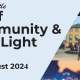 Poster advertising the 2024 Banff Community & Blue Light Galal. Poster features text about the event with a montage of images including RNLI lifeboat, Police van, HM Coastguard craft, Fire appliance, face painted child, Banff Castle