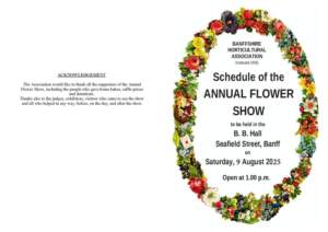 Banff Flower Show Programme