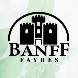 Banff Fayres Logo with graphic of a castle with three turrets